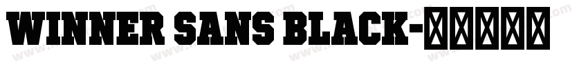 Winner Sans Black字体转换